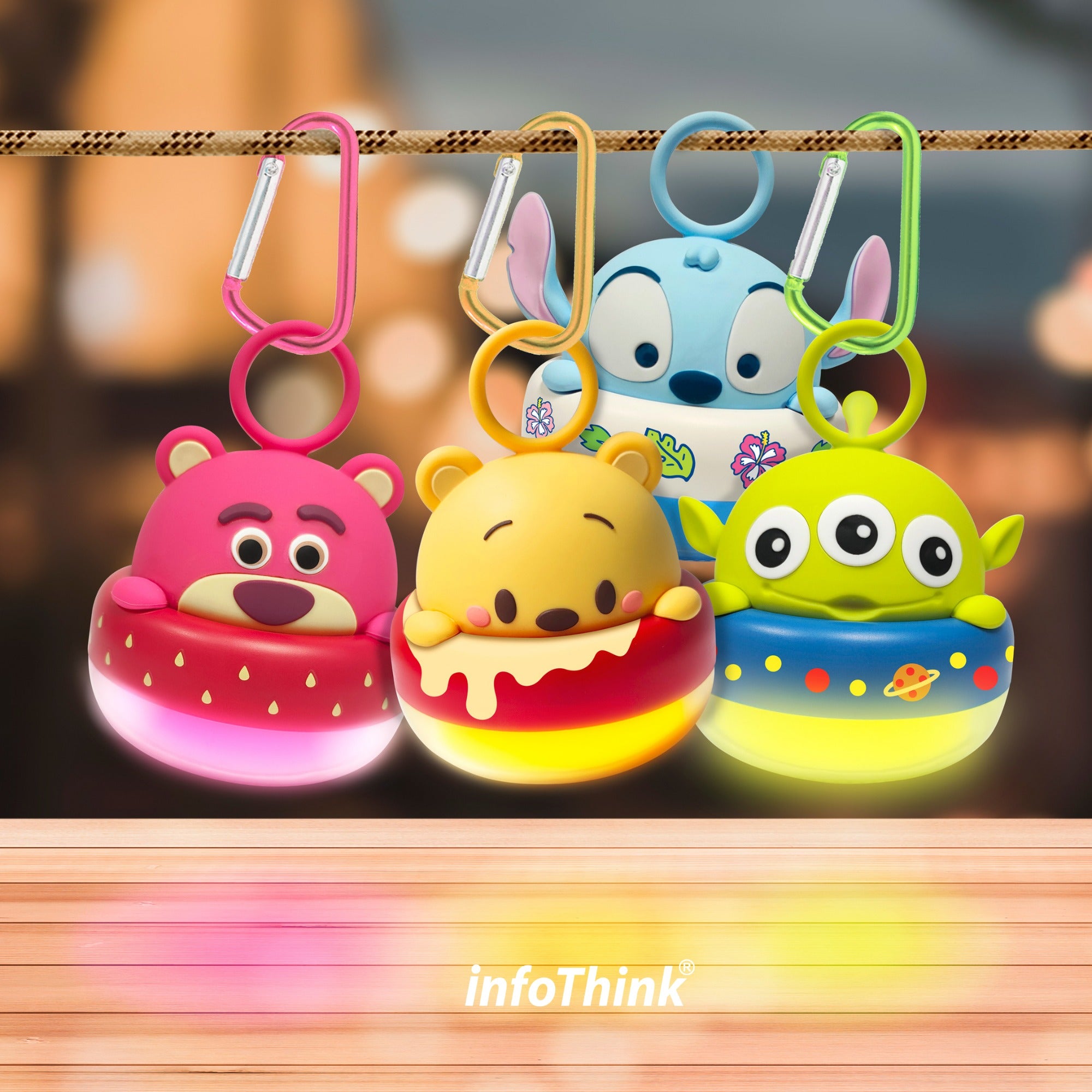 infoThink x Disney - 史迪仔/三眼仔/勞蘇/小熊維尼發光喇叭