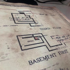 生化危機 - 洋館地圖油畫布