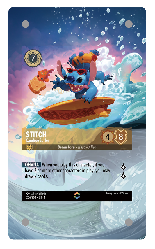 206/204 - Stitch - Carefree Surfer 擴圖卡磚
