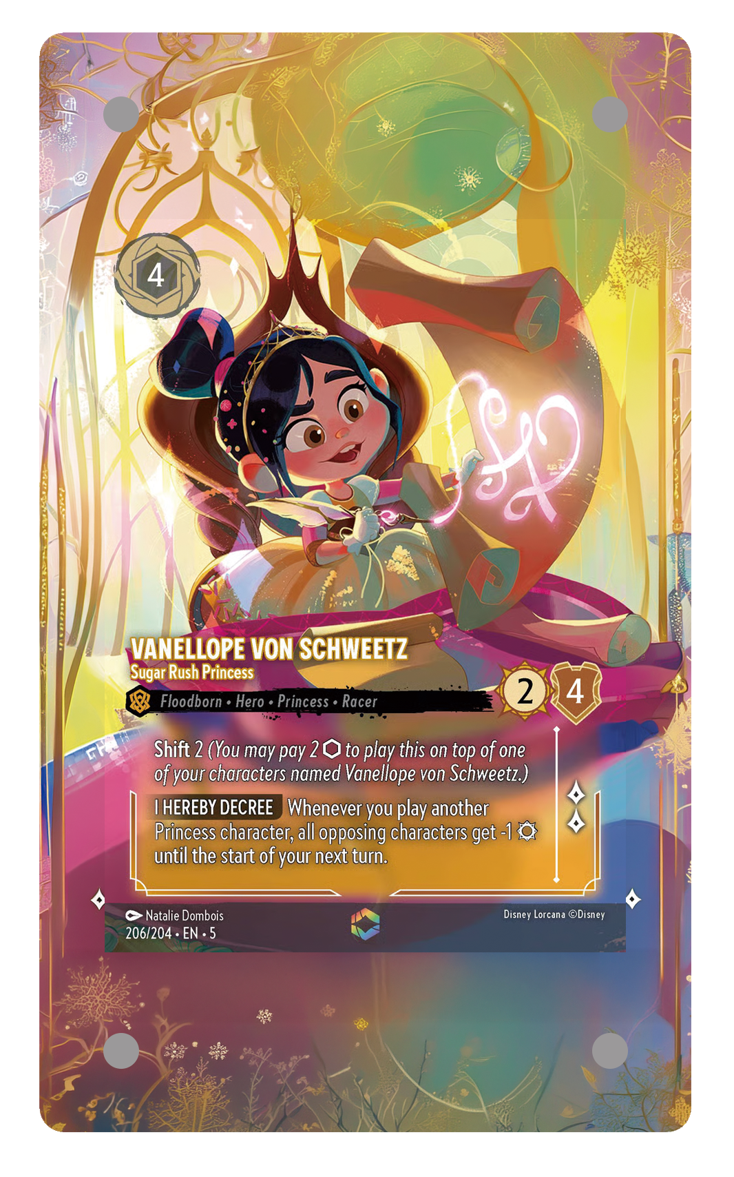 206/204 - Vanellope von Schweetz - Sugar Rush Princess 擴圖卡磚