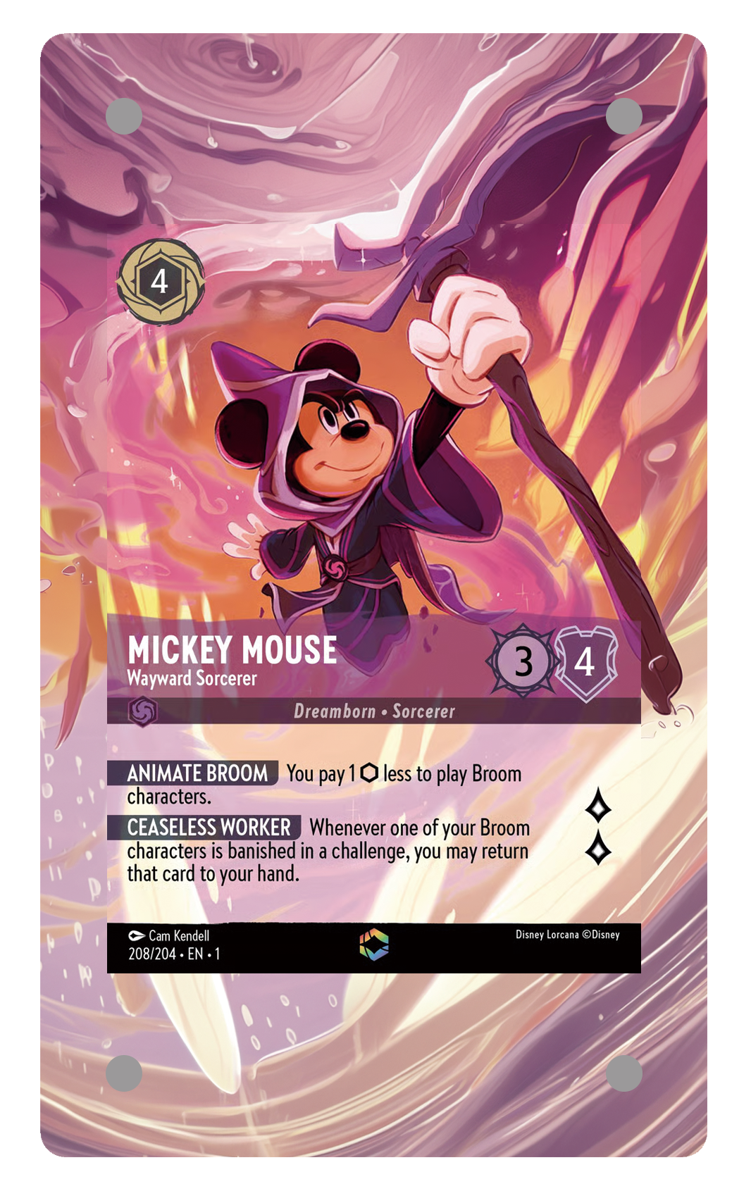 209/204 - Mickey Mouse - Wayward Sorcerer 擴圖卡磚