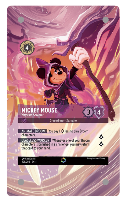 209/204 - Mickey Mouse - Wayward Sorcerer 擴圖卡磚