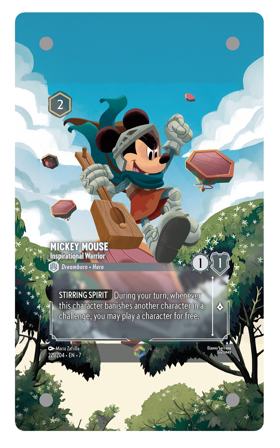 221/204 - Mickey Mouse - Inspirational Warrior 擴圖卡磚