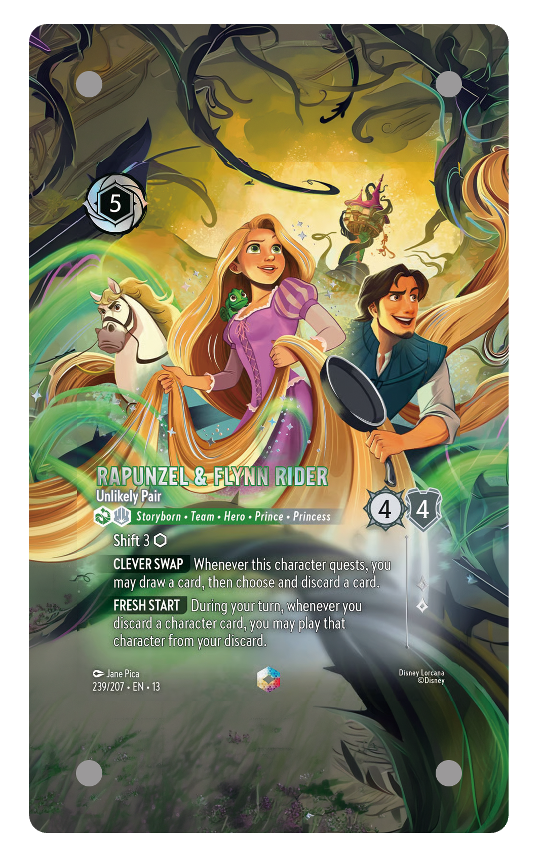 239/207 - Rapunzel & Flynn Rider - Unlikely Pair 擴圖卡磚