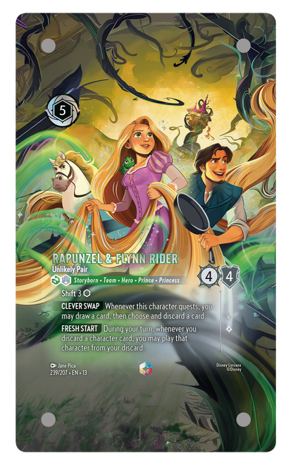 239/207 - Rapunzel & Flynn Rider - Unlikely Pair 擴圖卡磚