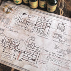 生化危機 - 洋館地圖油畫布