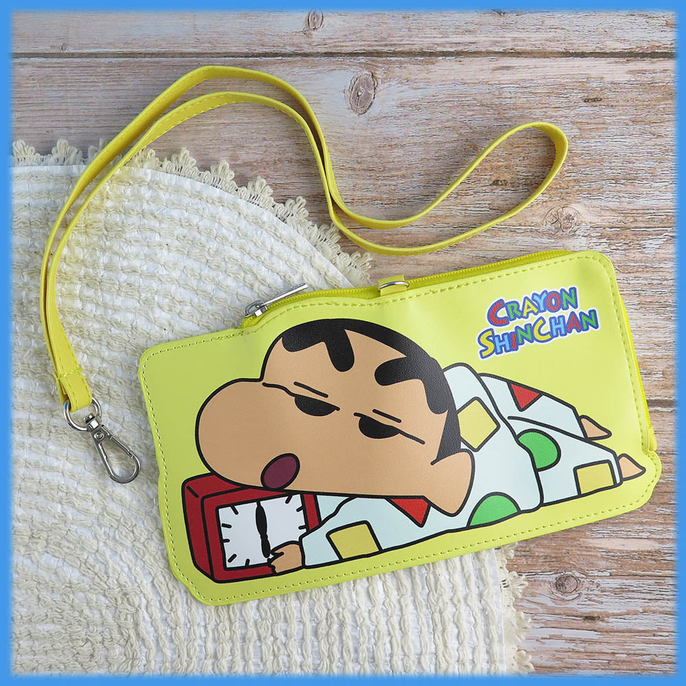蠟筆小新系列 - 吊掛式萬用手機包（鬧鐘睡衣）