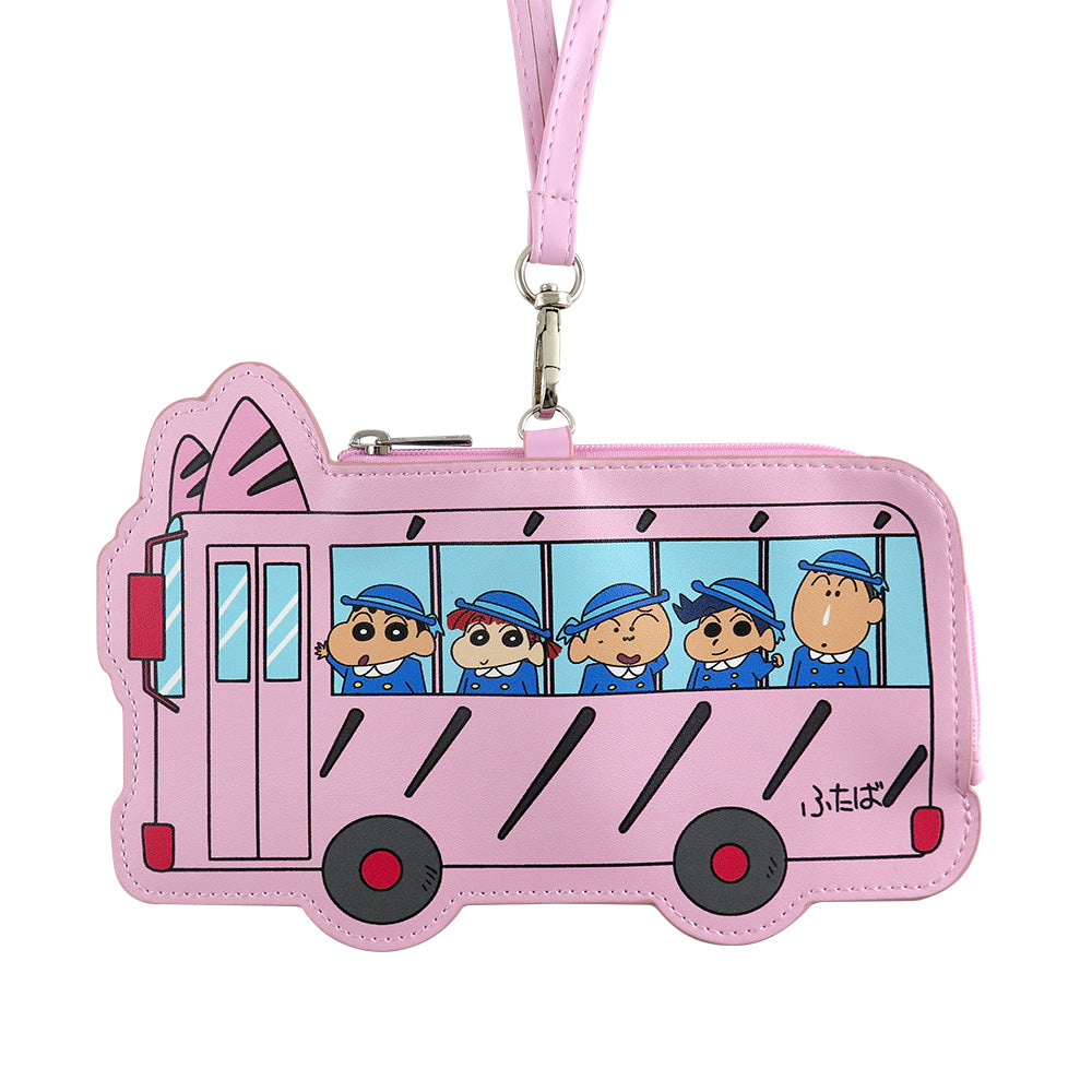 蠟筆小新系列 - 吊掛式萬用手機包（校車）