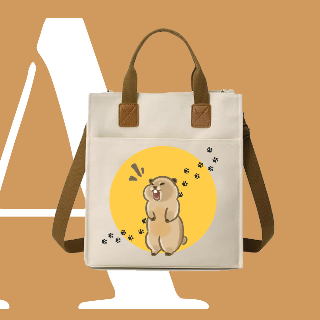 咆哮土撥鼠迷因帆布袋