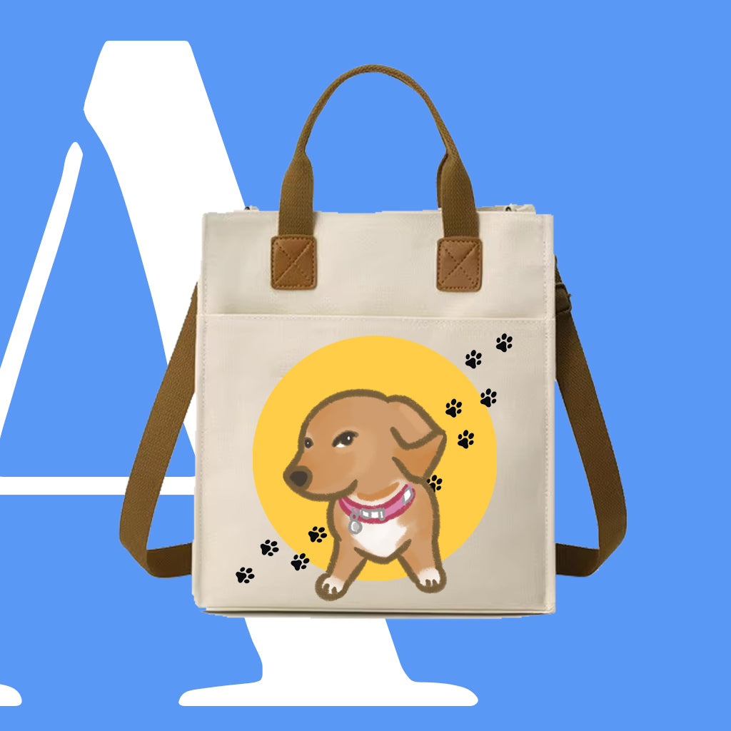 斜眼DOG迷因帆布袋