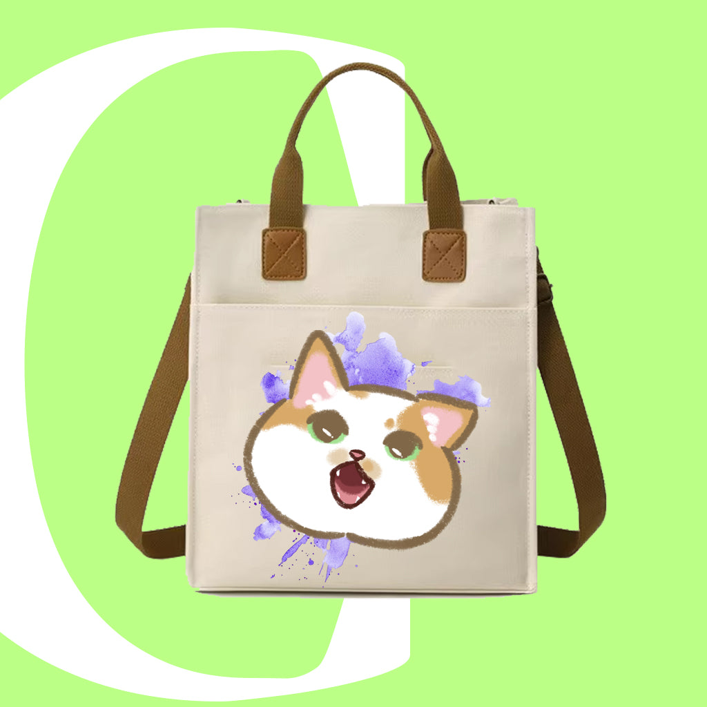 咆哮CAT迷因帆布袋