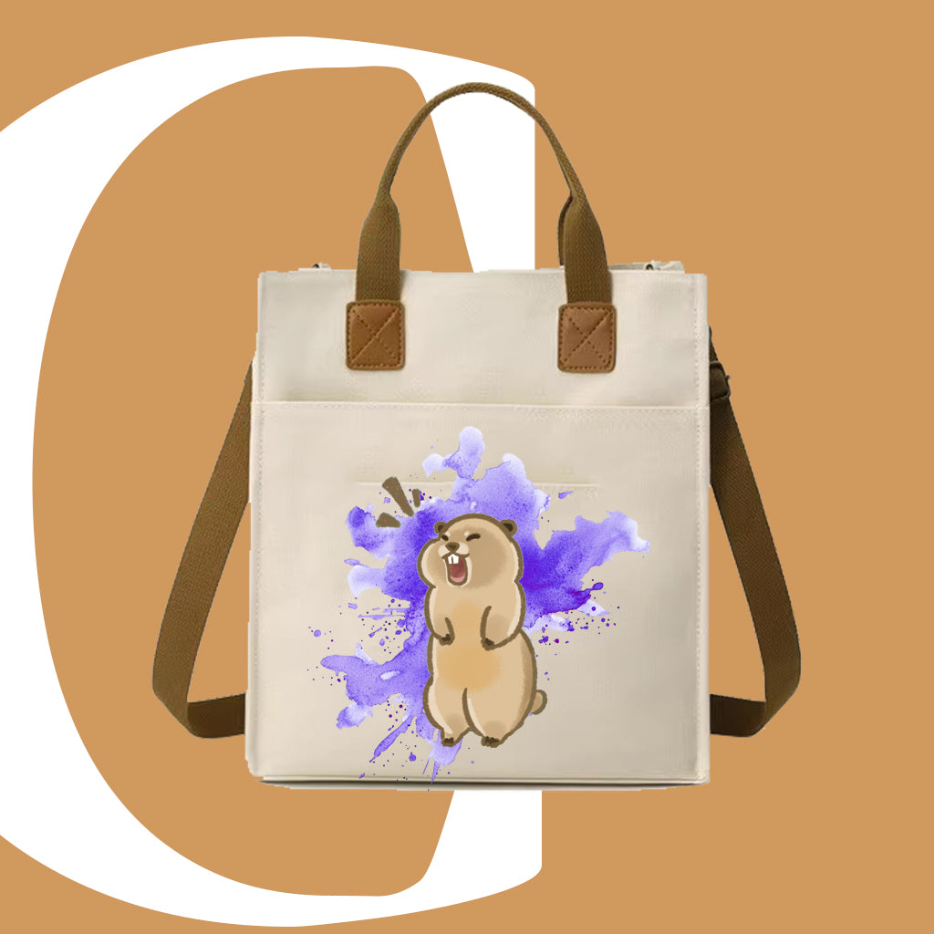 咆哮土撥鼠迷因帆布袋