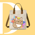 斜眼CAT迷因帆布袋