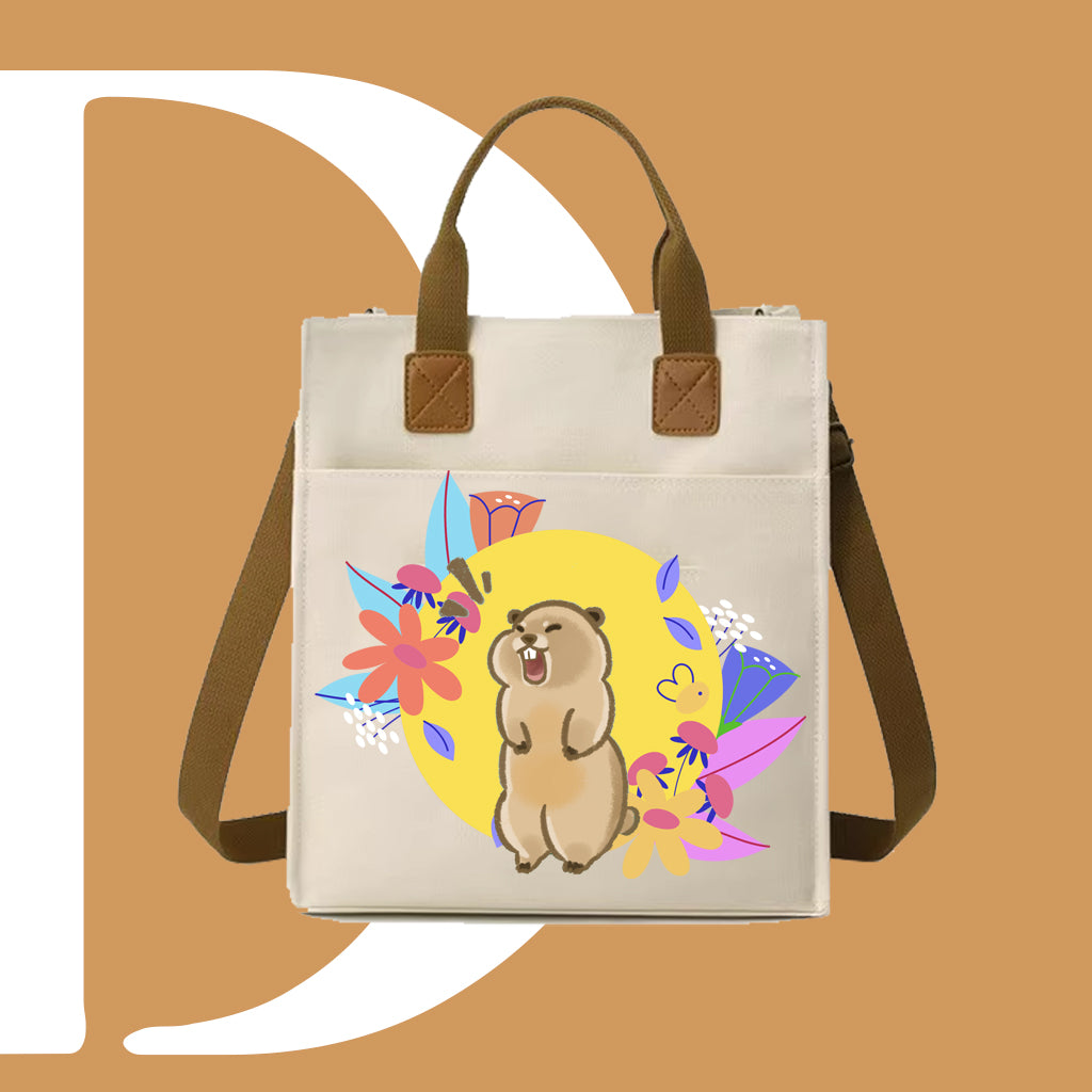 咆哮土撥鼠迷因帆布袋