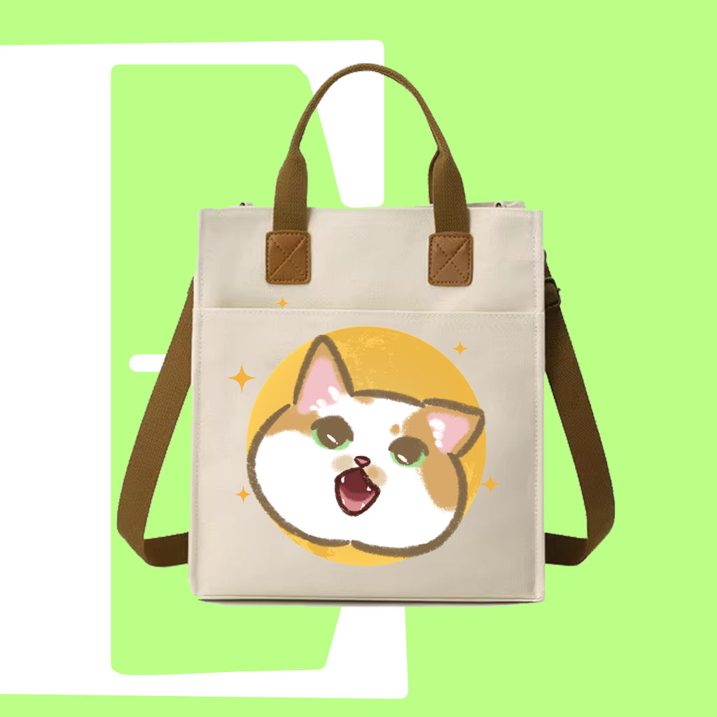 咆哮CAT迷因帆布袋