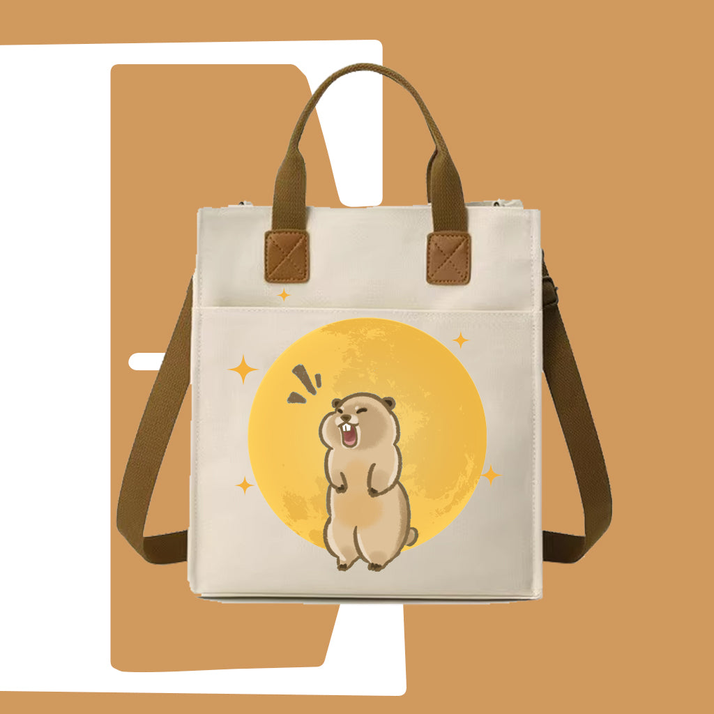 咆哮土撥鼠迷因帆布袋