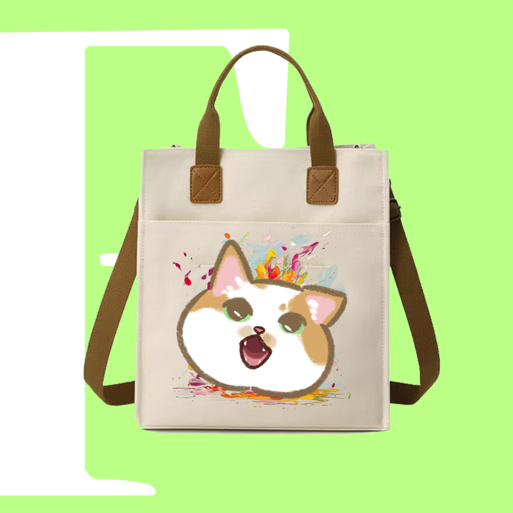 咆哮CAT迷因帆布袋