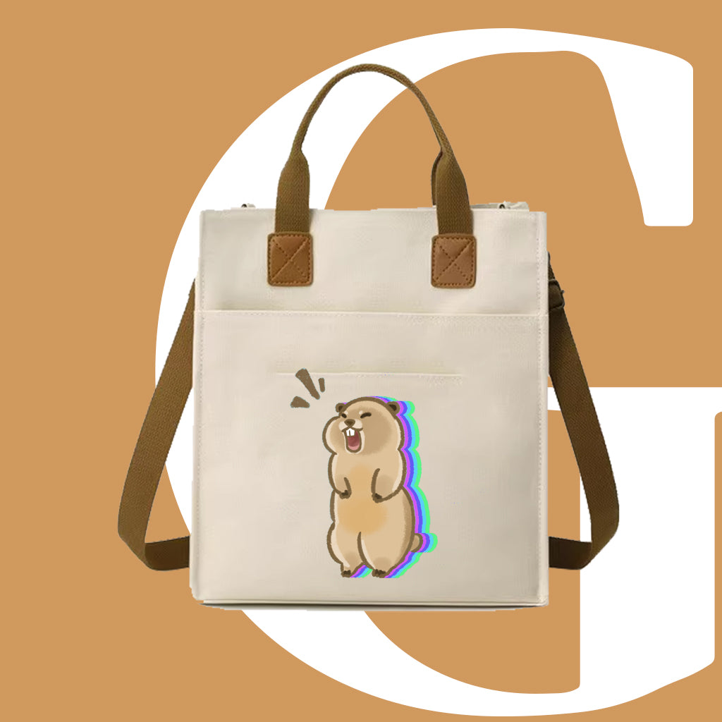 咆哮土撥鼠迷因帆布袋