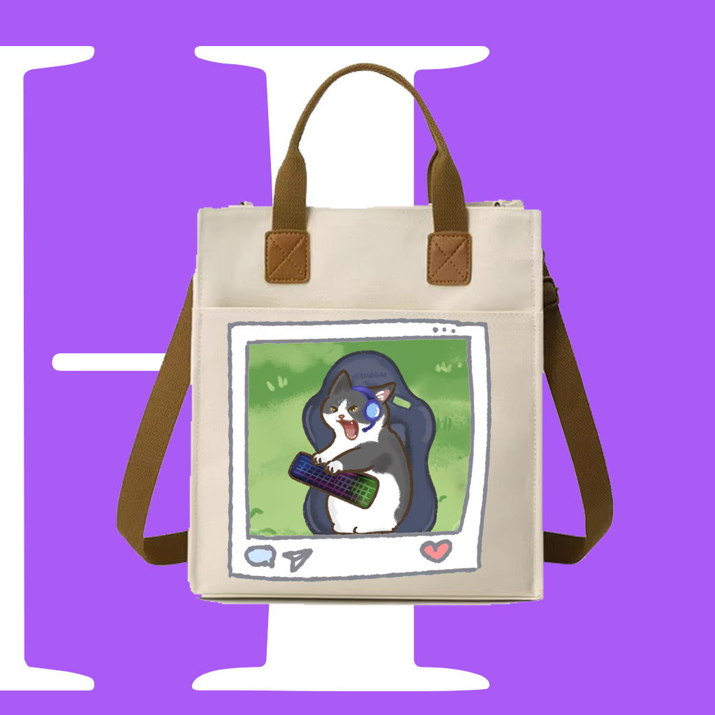 Gaming CAT迷因帆布袋