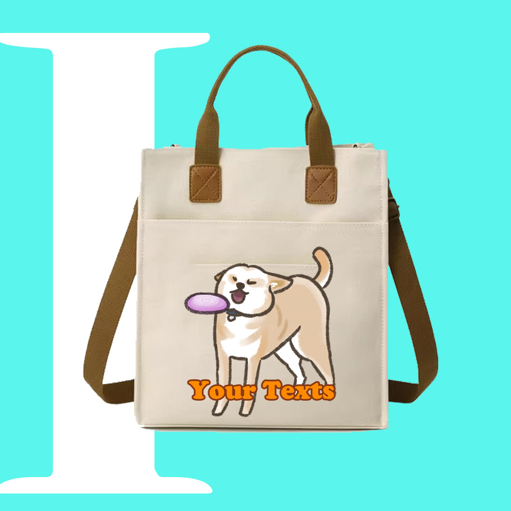 接飛盤DOG迷因帆布袋