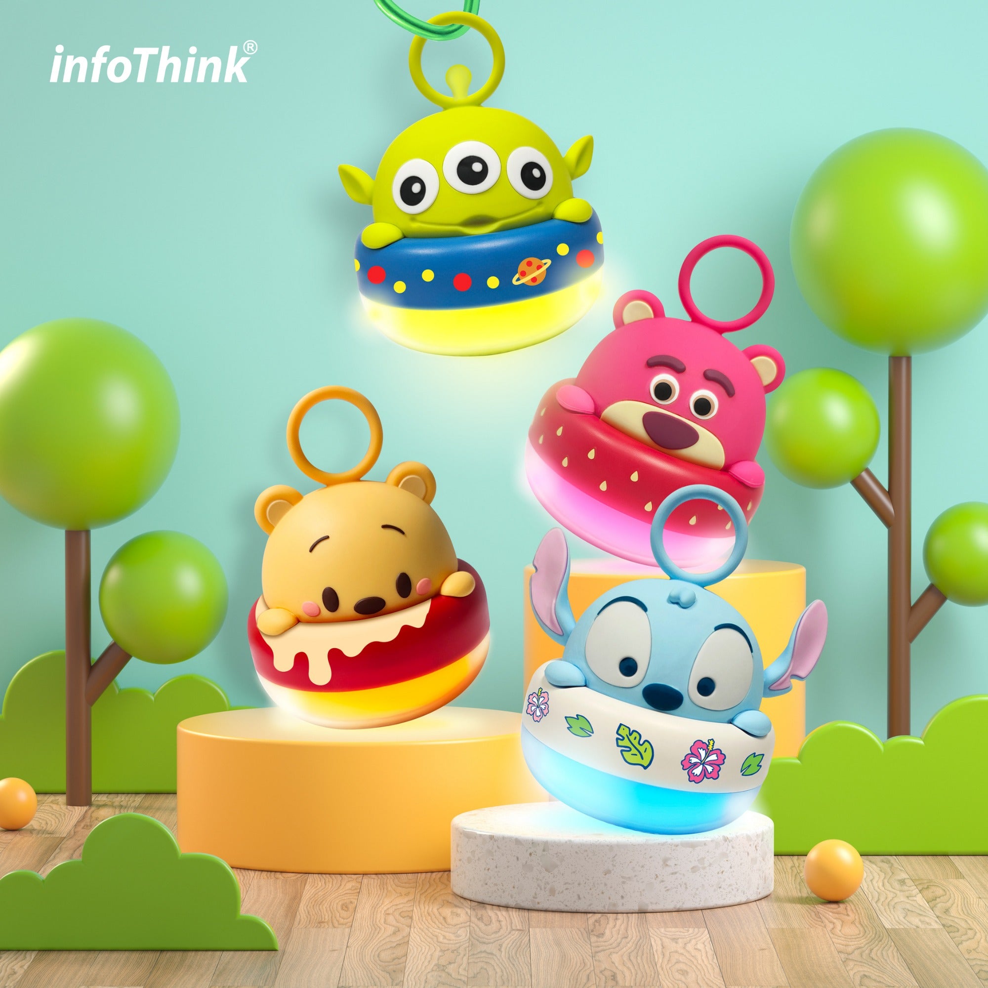 infoThink x Disney - 史迪仔／三眼仔／勞蘇／小熊維尼發光喇叭