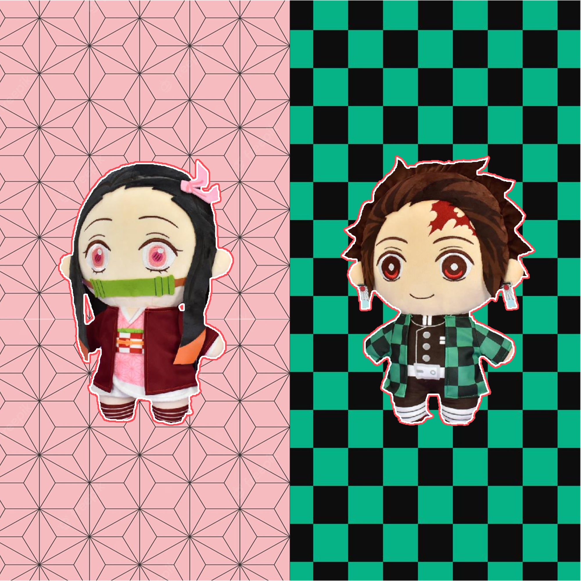 鬼滅之刃 - 竈門禰豆子 & 炭治郎公仔