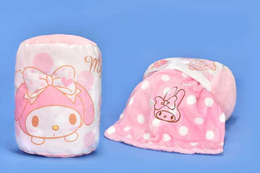 Sanrio - 可抱可披的圓型抱枕毯