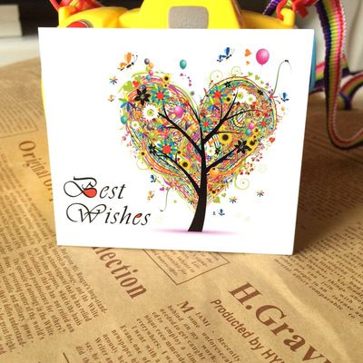 四季樹木心意卡